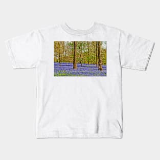 Bluebell Woods Greys Court Oxfordshire UK Kids T-Shirt